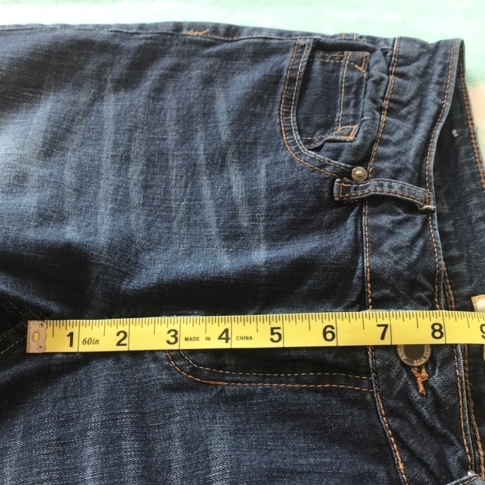 Angel Kiss Distressed Ankle Jeans Cuffed Hem Stretch Denim 9 - Picture 8 of 10